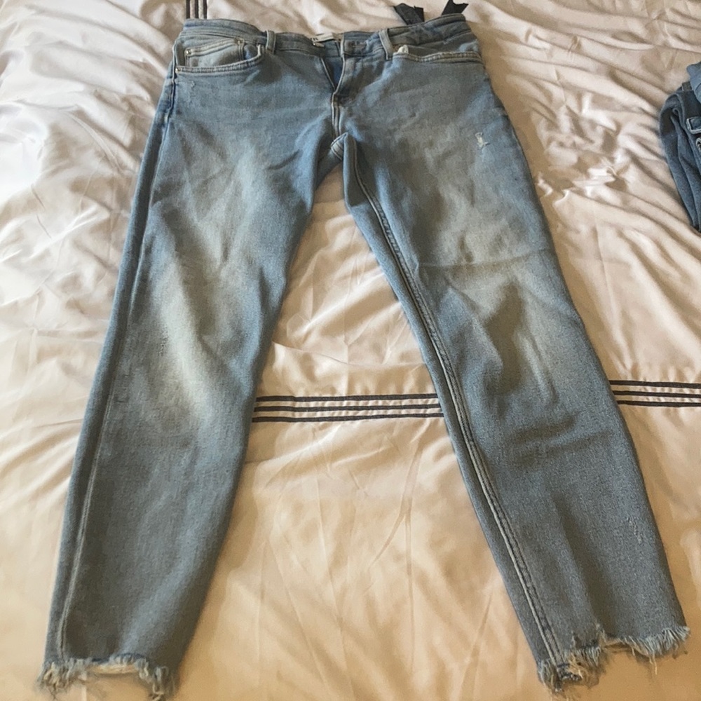 Zara light denim skinny jeans